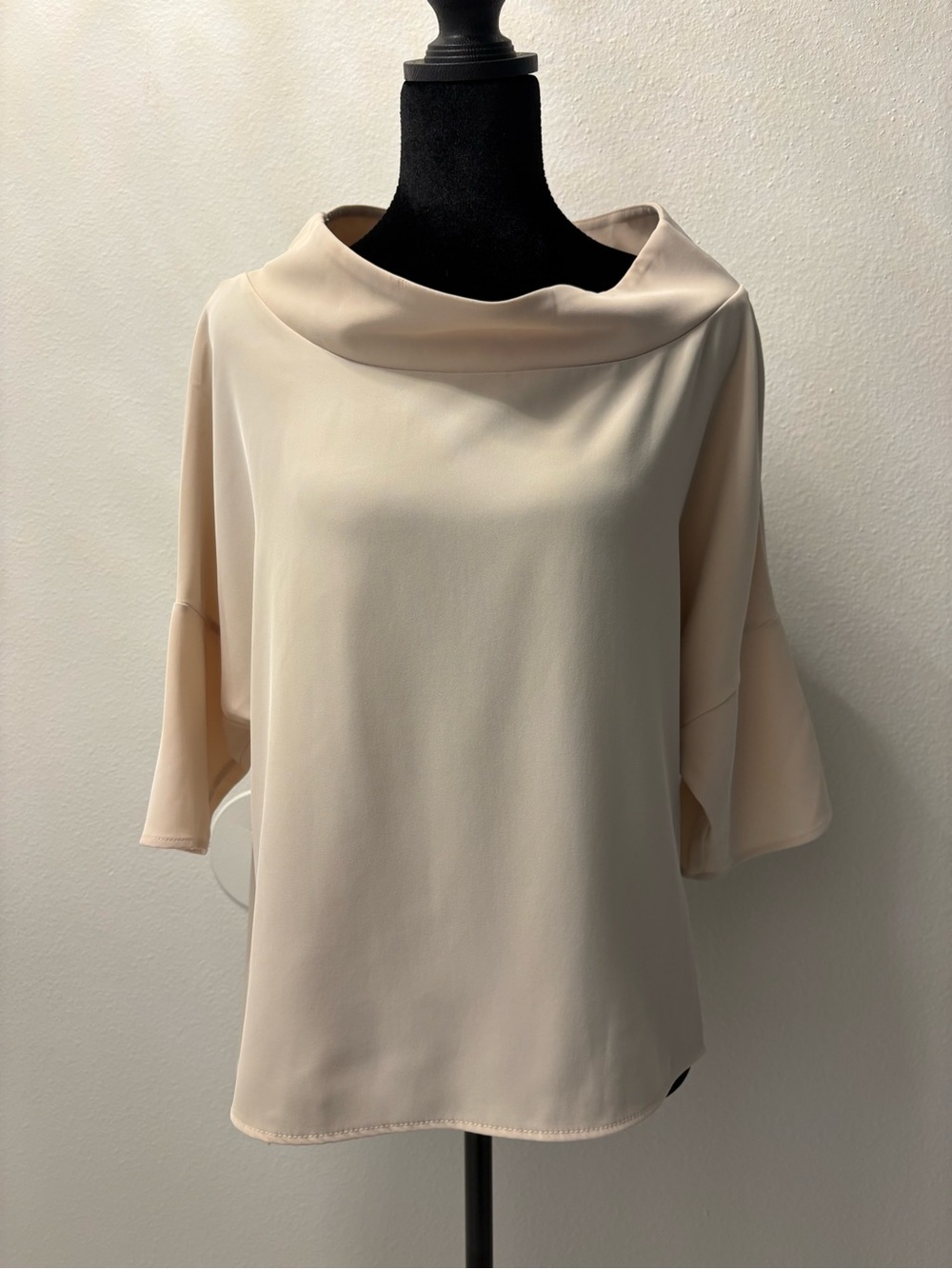 audrey Cream Cowl-Neck Blouse
